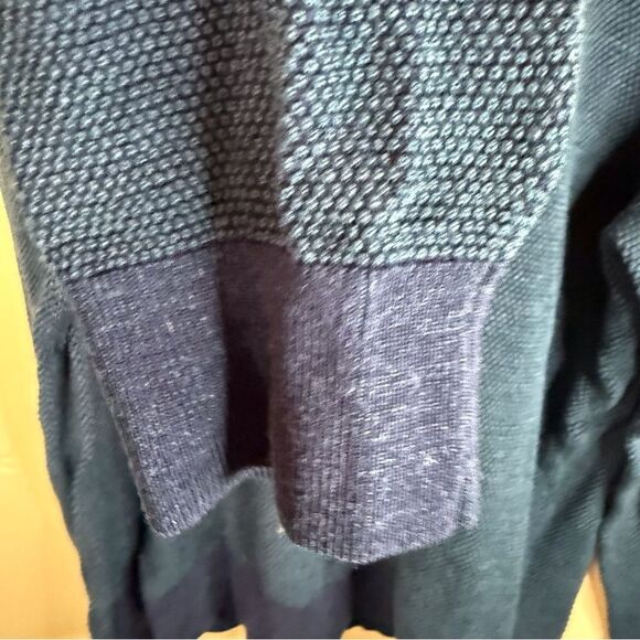 Theory Mens Wool Linen Blend Navy Textured Sweater Size XL Outdoor Preppy - Picture 4 of 5